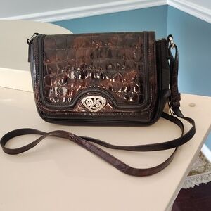Brighton Brown Crossbody Bag with Western Embossed Design